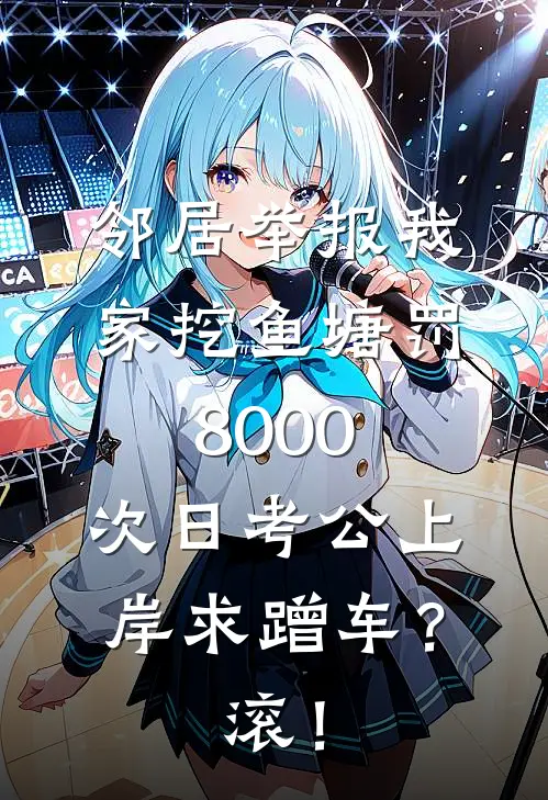 邻居举报我家挖鱼塘罚8000，次日考公上岸求蹭车？滚！