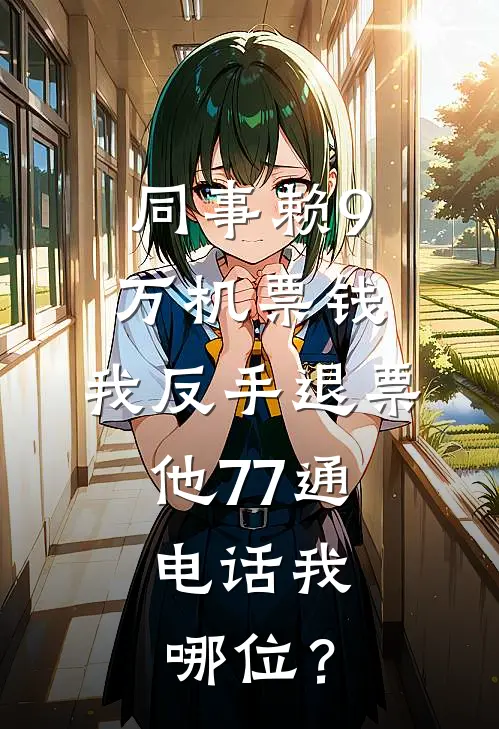 同事赖9万机票钱，我反手退票，他77通电话我：哪位？
